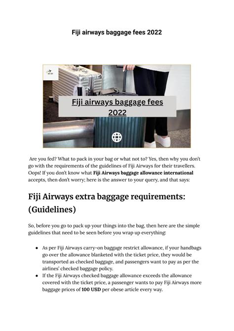 fiji airways buy extra baggage online